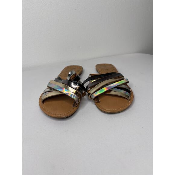 Metallic Strap Sandals - Picture 2 of 3